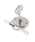 Vintage Style Drawer Lock Set With Keys Five Piece Hardware with silver lock and key displayed in focus