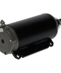 Side view of drop-in starter for Evinrude Johnson OMC V6 outboard engines 150-235 HP with mounting brackets visible