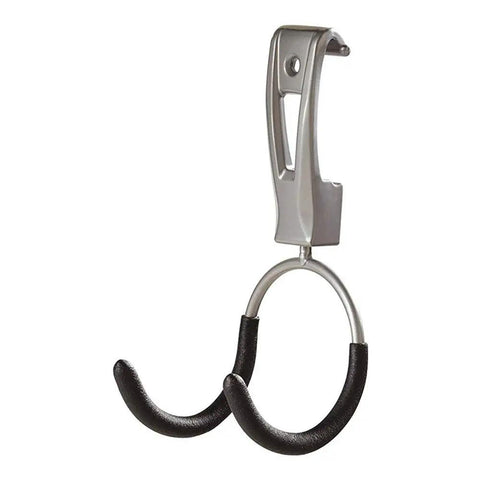 Powder Coated Metal FastTrack Garage Hooks Set Universal Hanging Organizer, single hook with soft grip and rust-resistant finish