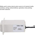 Four Digit Mechanical Pulse Counter Totalizer, Electromagnetic Industrial Counter, DC12V Powered for Water Meter Systems, side view