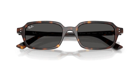RB4455F Zuri Low Bridge Fit Sunglasses Havana Frame With Dark Grey Lenses ideal for narrow faces and high cheekbones.