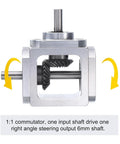 Right Angle Bevel Gearbox 1 To 1 90 Degree Drive With Single Output Shaft 20 Teeth Bevel Gear 1 Module Aluminum Frame