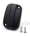 Bolt On Replacement Clutch Fluid Reservoir Cap Left Caliper Master Cylinder Cover For 2008 2014 Touring Bikes Plain Black Easy Install And Long Lasting Update For Your Touring Ride with screws visible