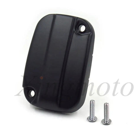 Bolt On Replacement Clutch Fluid Reservoir Cap Left Caliper Master Cylinder Cover For 2008 2014 Touring Bikes Plain Black Easy Install And Long Lasting Update For Your Touring Ride with screws visible
