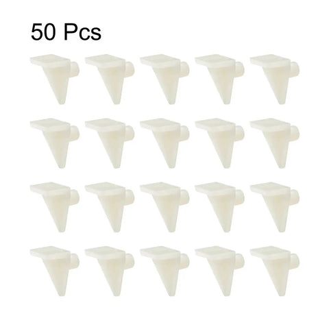 Heavy Duty Cabinet Shelf Clips 100 PCS Plastic Support Pegs 5mm Holders Snap In Bracket Clip For Kitchen Shelves And Furniture