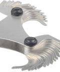 51 Piece Thread Pitch Gauge Set For SAE Threads Stainless Steel Screw Pitch Gauge With 60 Degree Center 4 To 84 TPI shown in side view