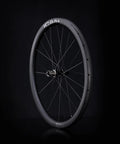 G24SL 1297g Carbon Gravel Wheelset For 700C, 40mm rim depth, side view with disc brake hub, tubeless ready, Shimano compatible