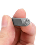 Metal Stamping Tools Set Steel Stamp 0.24 Inch Punch with heart design in chrome vanadium for jewelry and craft projects