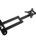 Rock Solid Adjustable Wall Mount Swivel Arm For 14 To 24 Inch Lcd Led Monitor Tv Bracket, black metal design for secure mounting.