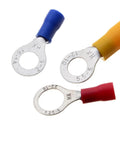 Rock Solid 650Pcs Assorted Insulated Terminals And Crimp Butt Ring Connectors For Electrical Wire Cable Kit blue yellow red ring terminals