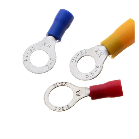 Rock Solid 650Pcs Assorted Insulated Terminals And Crimp Butt Ring Connectors For Electrical Wire Cable Kit blue yellow red ring terminals