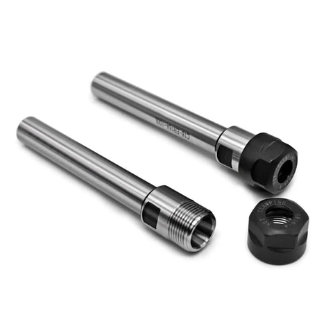 Battle Tested Cnc Collet Chuck Extension Bar Quick Release Adapter For Milling And Lathe Rigs with sturdy steel build and threaded ends.