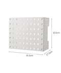 Slick Wall Mounted Pegboard Organizer With Hassle Free Punch Free Design And Legit Abs Durability For Garage Shop And Home Gas Water Heater Pipe Cover That Slaps Away Clutter And Upgrades Your Storage Game, 35.5x30.5cm.