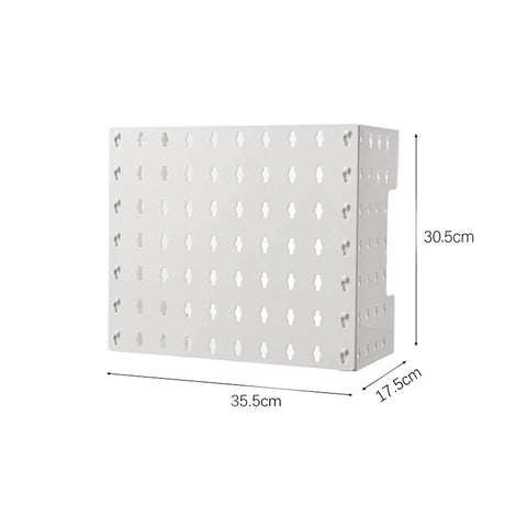 Slick Wall Mounted Pegboard Organizer With Hassle Free Punch Free Design And Legit Abs Durability For Garage Shop And Home Gas Water Heater Pipe Cover That Slaps Away Clutter And Upgrades Your Storage Game, 35.5x30.5cm.