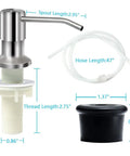 Brushed Nickel Kitchen Soap Dispenser With 47 Inch Silicone Extension Tube Direct Fill Design No Hassle Refills Easy Countertop Install