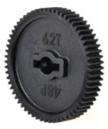 62 Tooth Spur Gear 48P Pitch 62T for RC Cars and Trucks, fits 48P gear train, high precision gear in black, side view