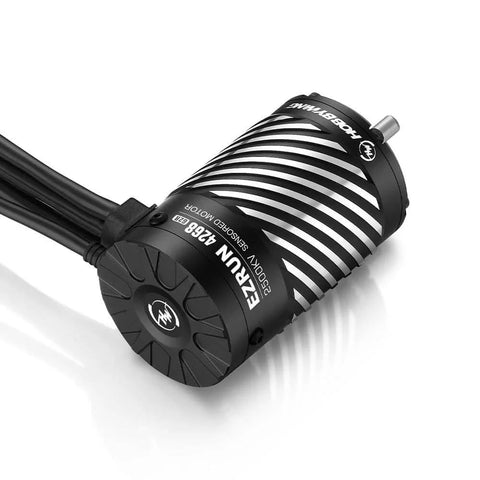 4278 Sensored 2250KV G2R Brushless Motor side view with visible shaft and cables for RC cars