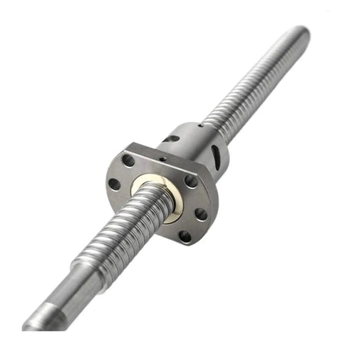 Heavy Duty C5 Precision SFU1204 Ball Screw Shaft With Flange Nut multiple lengths, machined ends, 12mm diameter for CNC builds.