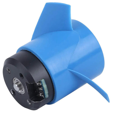 5000KV RC Underwater Thruster With 60mm Propeller For Submarines And RC Boats in blue housing, visible front view