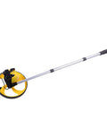 Fauitay 8 Inch Measuring Wheel with Telescopic Pole for Distance, featuring a yellow wheel and adjustable silver pole.
