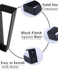 10 Inch Trapezoid Hairpin Furniture Legs Set Of 4, Solid Cold Rolled Steel, Black Finish with pre-drilled installation holes