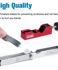 Universal Spark Plug Gap Tool With 32 Blades Steel Feeler Gauge For Most 10mm 12mm 14mm And 16mm Spark Plugs Red Aluminum Gapper
