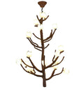 Top Shelf Chinese Magnolia Branch Chandelier, Killer Pendant Light Featuring Smooth Anti Corrosion Finish, Hella Bright Statement Ceiling Fixture For Restaurant Kitchen Island And Cozy Home Decor, brown branch design with floral bulbs.