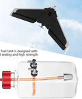 RC Fuel Tank For Airplanes 300ml Transparent Plastic Tank With CNC Machined Metal Cap shown with RC airplane in background