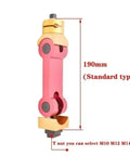 Heavy Duty Shop Ready Universal Adjustable Cnc Mill Workpiece Stop Positioner For Lathe And Multi Function Milling Locator Tool M16 Thread showing 190mm height and gold and red design.
