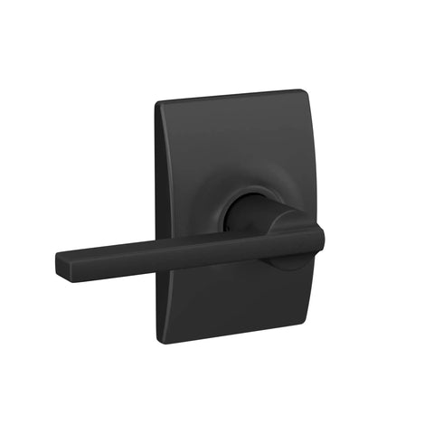 Latitude Door Lever With Century Trim Matte Black Hall Closet Passage Non Locking Interior Door Handle Easy Install