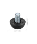Adjustable M8 Furniture Leveling Feet With Heavy Duty Stainless Steel Threaded Floor Protectors 16 Pack Non Slip Rubber Pads 2.3cm