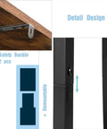 Close-up of Dope Industrial Four Tier Freestanding Rustic Bookshelf Plant Stand Storage Rack brown iron frame detail.