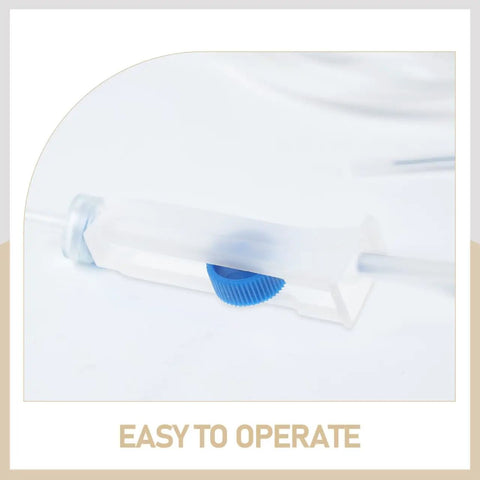 Hose Flow Rate Regulator With Roller Switch For Medical Infusion Tubing And Lab Work, Precision Control Valve with blue roller
