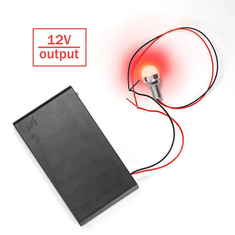 Tough As Nails Two Pack Eight AA Battery Holder Case With Reliable On And Off Switch Lid Delivers Straight Up 12 Volts For Diy Projects featuring a powered indicator light.