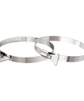 2 Pack 4 Inch Hose Clamp Adjustable 3.5 to 4.5 Inch Diameter 304 Stainless Steel Easy Turn Thumb Screw Worm Gear Hose Clamps