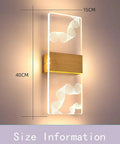 Sleek Acrylic Led Wall Sconce With Up Down Glow And Remote Control Adjustable Brightness Sets A Chill Bedroom Vibe Smooth Solid Pick For Living Room Decor And Hallway, 40CM x 15CM.