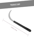 5 Piece Non Slip Grip Multi Function Mowing Sickle Set Rustproof Black Handheld Garden Tools For Weeding Harvesting And Agriculture Durable And Easy To Use shown with 12.58 inch size