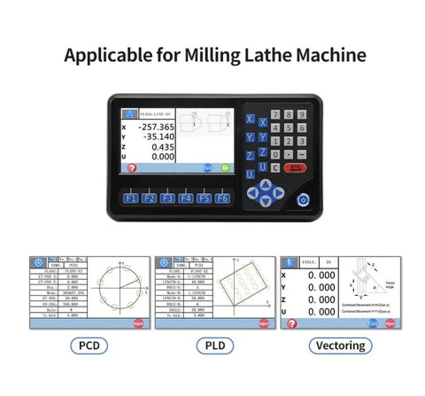 2Axis LCD DRO Digital Readout For Lathe And Milling Machines With 5um Linear Scales 16 By 40 Inch Glass Optical Encoder
