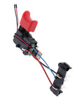 Top Shelf Replacement Hammer Drill Switch Assembly For Porter Cable PCC620B And PCC620LB Compatible With 90628303 01, showing red trigger and electrical wires.
