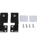 Self Closing Glass Door Hinge For 3 To 5 Mm Frameless Panels No Drill Installation Clamp Zinc Alloy Black Finish with Screws