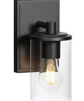 Farmhouse 4 Light Matte Black Bathroom Vanity Light With Clear Tubular Glass Shades Over Mirror Wall Fixture Dope Industrial Vibe Hardwired Up Or Down Mount For Bath And Bedroom