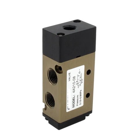 Slick Single And Double Acting Pneumatic Control Valve With 6 mm Fittings For Small Cylinders And Reversing Direction Flow Built For Reliable Performance And Easy Setup In Heavy Duty Industrial Automation Applications