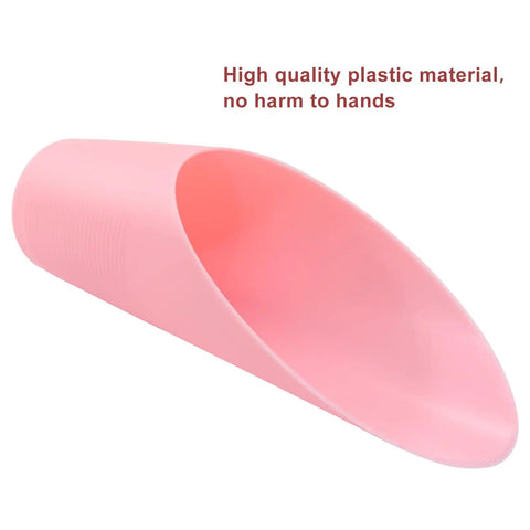 Pink scoop from 3 Pack Bonsai Soil Scoops Plastic Garden Shovels Colorful Mini Potting Tools For Plants And Succulents Handy Lightweight Yet Sturdy