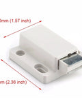 Magnetic Push Latches For Cabinets And Drawers, Quiet Soft Close Cabinet Catch With Push To Open Touch Damper, 40mm x 60mm