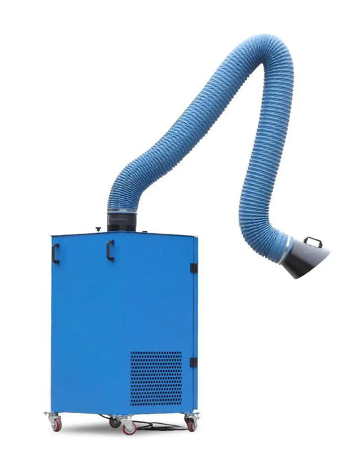 Mobile Welding Fume Extractor And Industrial Dust Collector With 3 Stage Filtration Pre Filter HEPA And Activated Carbon blue unit