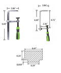 Rock Solid Kickass Hold Down Clamps For Woodworking Track Saws And T Track Jigs Precision Dovetail Shop Fixture dimensions and details.