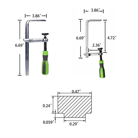 Rock Solid Kickass Hold Down Clamps For Woodworking Track Saws And T Track Jigs Precision Dovetail Shop Fixture dimensions and details.