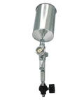 2.0mm HVLP Spray Gun With 1000ml Cup Beefy Stainless Needle Super Smooth Spray For Car Painting Auto Bodywork close-up angle showing cup and nozzle