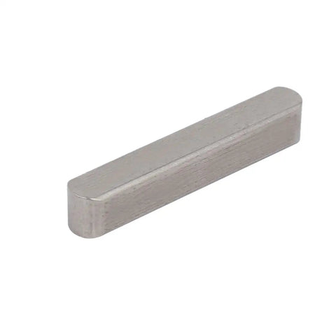 Front view of Pro Grade 304 Stainless Steel Key Stock Keystock 30mm By 5mm By 5mm Silver Tone for metalworking.