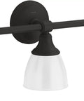 Devonshire 3 Light Wall Sconce Vanity Light In Brushed Nickel With Frosted Glass Shades Mount Up Or Down UL Listed For Damp Locations